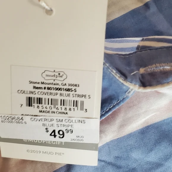 NEW MUDPIE Swim cover up dress S - Picture 9 of 9